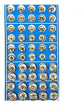 Snap Fasteners Popper Buttons Press Studs Silver Closing Fasteners Dress Coat Titch Twitch Sew On Doll Baby Buttons Assorted Sizes (7 mm x 36pcs)