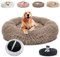 JRUI Hundebett für Grosse Hunde Abziehbar Waschbar (3XL) 100 cm Ø, Rund Plüsch, Extra Weich, Gegen Stress und Angst, für Kleine, Mittlere und Große Hunde Katzen, Braun