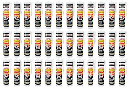Isolbau Montagekleber Fix-Power - 36 x 480 g Styroporleber, Kraftkleber, Alleskleber, Baukleber für Innen- & Außenbereich - 200 kg / 10 cm - Weiß