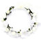 Blumenstirnband,Boho Braut Blume Damen Blumenkrone Girlande Stirnband Frauen Blumen Kranz Krone Haarband für Hut Ornament Hochzeit Strand Reise Braut Hochzeit Weiß