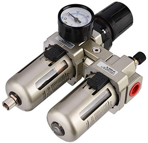 Oumefar 3/8 Moisture Trap Oil Water Separator Aluminum Alloy Air Compressor Filter Pressure Regulator Tool for Compressor and Air Tools AC3010 03