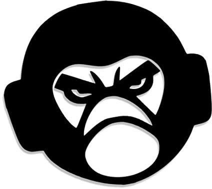 Decus Shop Angry Gorilla 2694 // Sticker Aufkleber vers. Größe Farbe