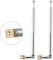Vecys Antenne Télescopique FM Antenne Radio Dab 7 Sections Antenne Radio Portable FM pour TV Réception FM/VHF/UHF Stéréo DVB-T (2 pcs)