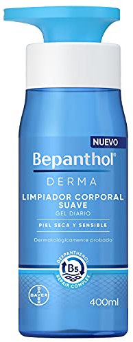 Bepanthol Derma Limpiador Corporal Gel de Ducha sin Jabón Suave, Piel Seca, Uso Diario, 400 ml