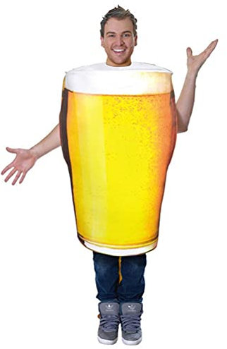VOUNEDA Erwachsene Neuheit Bierkrug Kostüm, Bier Kostüm, Männer Bierkrug Overall Kostüm, Männer Bierkrug Overall Kostüm Oktoberfest Kostüm Halloween Cosplay Lustiges Kostüm für Erwachsene