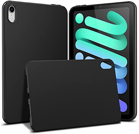 CBUS Flex-Gel Silikon Hülle Kompatibel mit Apple iPad mini (A17 Pro), iPad mini 6th Generation (Schwarz)