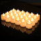 UHAT Pack of 24 Flameless Battery Tea Lights Candle Assorted Color, Dia 1.5 Fake Candle for Celebration, Party (Warm White)