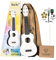 Ortega Guitars Sopran Ukulele Akustisch – Keiki K2 Series – Inklusive Zubehör – Agathis, ABS, Weiß (K2-SCL)