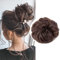 Silk-co Haarteil mit Gummiband, Dutt mit Haaren Gewellt Weich Dutt Haarteil mit Gummiband 25 g, Gelockt Haarverdickung Hair Extensions Messy Bun Hochsteckfrisuren Dunkel-Rotbraun