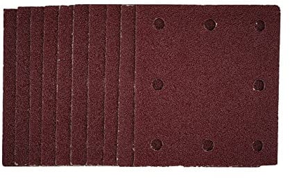 Draper 52388 1/4 Sanding Sheets with Hook and Loop, 115 x 105mm, 40 Grit (Pack of 10)