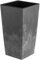 Pot de Fleurs carré en Plastique - 16,3 l - avec Insert - 8 l - Aspect béton - Hauteur : 420 mm - Couleur : Gris - pour l'intérieur et l'extérieur - pour Patio, Salon, terrasse