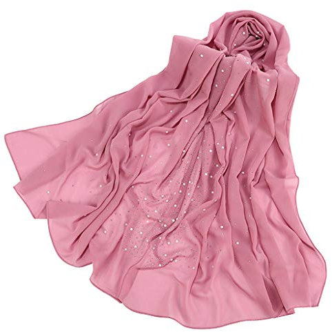 TianWlio Damen Schal Bedrucken Leichter Schal Halstuch Damenmode Chiffon langer Schal muslimischer Hijab arabischer Wickelschal Kopfbedeckung