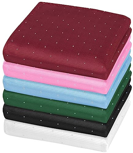 URAQT Einstecktuch Herren, 6 Stück Stoff Taschentuch, Kleine Taschentücher Kavalierstuch Handkerchiefs, Größe 22 x 22 cm (C)
