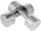 HOMCOM 2er-Set Kurzhanteln Metall Hanteln mit gerändeltem Griff 2 x 7 KG Hanteln Set im kompakte Form rutschfeste Fitness Hanteln für Zuhause Silber 24 x 9 x 9 cm