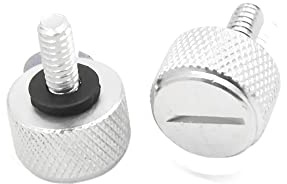 A ABSOPRO Motocicletta Sella Bullone Vite 6mm Filettatura Dia Argento Tono (Set di 2)