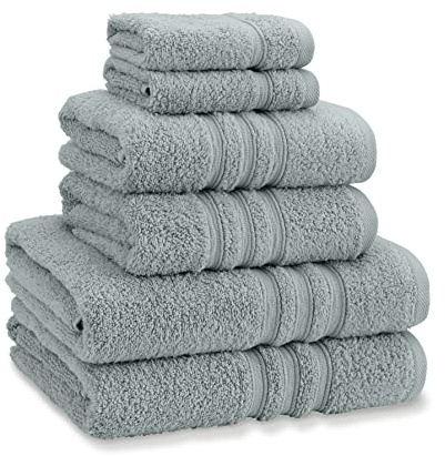Catherine Lansfield Zero Twist Cotton 6 Piece Towel Bale Set Sage Green