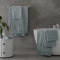 Catherine Lansfield Zero Twist 450 gsm Soft & Absorbent Cotton 6 Piece Towel Set Sage Green