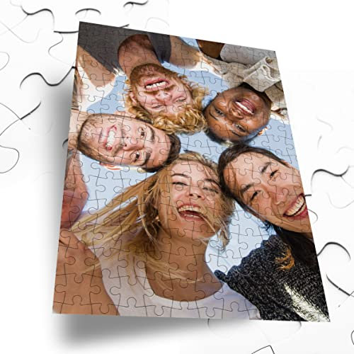 Puzzle Personnalisable avec Photo ou Design avec Texte Et Fond Photo Rendu HD – Cadeau Unique à Personnaliser – Puzzle Format A4-120 pièces (28 x 19 cm)