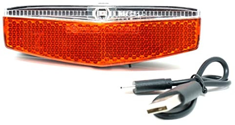 Rücklicht für Gepäckträger Aufladbar per USB Montageweite 50/80 mm
