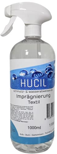 Hucil Imprägnierspray Textil - 1 Liter - Nano Imprägnierspray Sofa - Zelt - markisen - Jacken - pferdedecken - Cabrio - Outdoor - impregnierspray Textilien - 1 Liter
