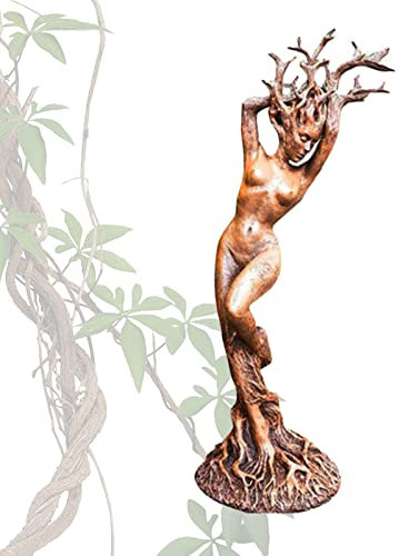 Statue aus Harz der Göttin Mutter Natur Dekofigur in Baumform, Dryade Statue, stehend Wald, Ornamente, für Yard, Terrasse, Rasen, Garten, Haus, Hof, Büro (Stil 1)