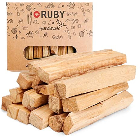 RUBY Palo Santo Reinigung natürliche Räucherholz 14-18 Stck (120 g)- Premium-Qualität ausgewählt aus Peru-Palo Santo Aromatherapie und Meditation. (120g)