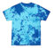Magic River Kurzärmelige handgefertigte Batik-T-Shirts – Kobalttürkis-Kristall, Kolbalt/Türkis, Klein
