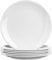 SECO Lot de 6 assiettes rondes en mélamine de 23 cm, durables et résistantes aux rayures, blanc