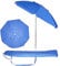 H HANSEL HOME Sombrilla de Playa Premium con Broca de Arena, Inclinable, Resiste Vientos de Hasta 20km/h, Tubo Aluminio, Varillas de Fibra de Vidrio, Protección Solar UPF+50,180cm, Azul