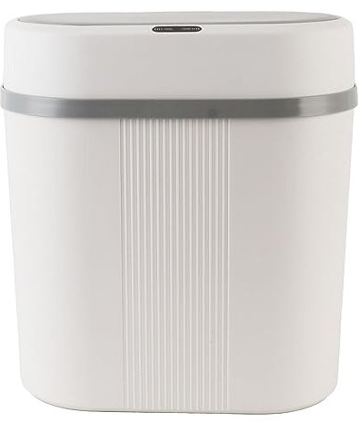Poubelle Intelligente, capacité 12L, Alimentée par Batterie, Capteur de Mouvement, Induction Automatique, pour Chambre Salle de Bain Cuisine