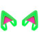 Orejas de gato de silicona que brillan en la oscuridad, encantadoras orejas de gato fluorescentes compatibles con auriculares Bose/Razer/HyperX/Corsair/SteelSeries Arctis/Edifier (verde)