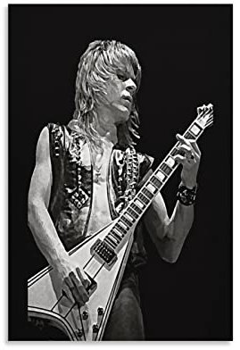 SECOLI Randy Rhoads Art Heavy Metal Hard RockFashion Poster Dekorative Malerei Leinwand Wandkunst Wohnzimmer Poster Schlafzimmer Gemälde 40 x 60 cm