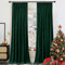 PONY DANCE Übergardinen Wohnzimmer mit Kräuselband Vorhänge Samt 2er Set H 280 x B 132 cm Samtvorhang Dunkelgrün Verdunkelnde Gardinen Samt (300g/m²) Velvet Thermal Curtains for Living Room