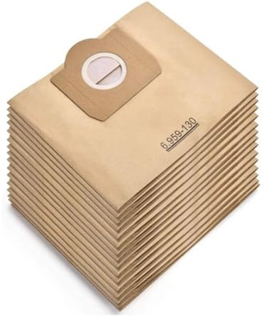 Beegie Sac d'aspirateur 15 pièces. Compatible for Karcher. Sacs filtrants for aspirateur Sec et Humide, Sac en Papier A2201 WD3, 6.959 – 130.0, pièces