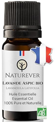 Olio Essenziale di Lavanda Aspic BIO - 10 ml - Qualità Superiore - Naturever - Coltivato, confezionato e controllato in Francia