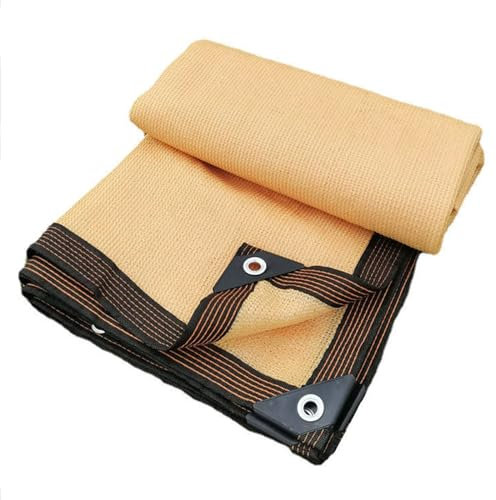 Filet D'ombrage Bache pour Pergola 2×3m Filet Anti Chaleur Extérieur Beige avec œillets Taux d'ombrage de 85%, pour Serre Jardin Couverture Potager Terrasse