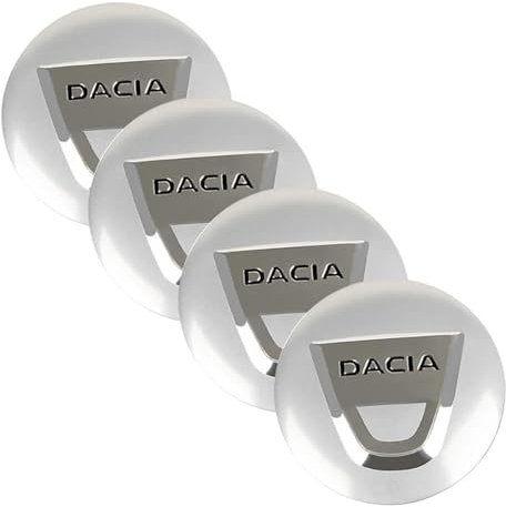 BAONITOU 4 Pcs Hub Centre Caps for Dacia Duster Logan Sandero Lodgy 56MM, Wheel Centre Sticker Rim Protectors Badge Logo Wheel Protectors Wheel Trims Wheel Centre Caps