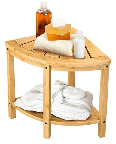 Duschhocker Holz wasserfest, Duschbank badhocker für die dusche Bad Stuhl Badezimmer Hocker Dusche Bank Anti-Rutsch Duschsitz Badehocker Spa ändern Schuhe Hocker