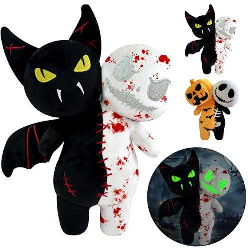 POPOYU Oreiller Fantôme Chauve-Souris Double Tête, Oreiller Fantôme Chauve-Souris Violet, Oreiller Fantôme Chauve-Souris Double Tête, Oreiller Fantôme, Décoration Enfant Halloween.