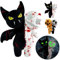 POPOYU Oreiller Fantôme Chauve-Souris Double Tête, Oreiller Fantôme Chauve-Souris Violet, Oreiller Fantôme Chauve-Souris Double Tête, Oreiller Fantôme, Décoration Enfant Halloween.