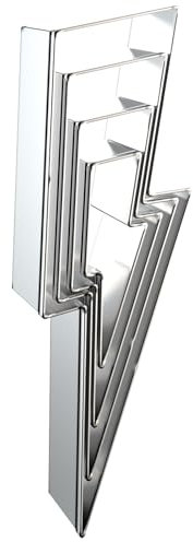 Ausstechformen-Set mit Blitzbolzen, 12,7 cm, 10,2 cm, 7,6 cm, 5,1 cm, 4 Stück, extra Lager, Blitz-Ausstecher aus Edelstahl