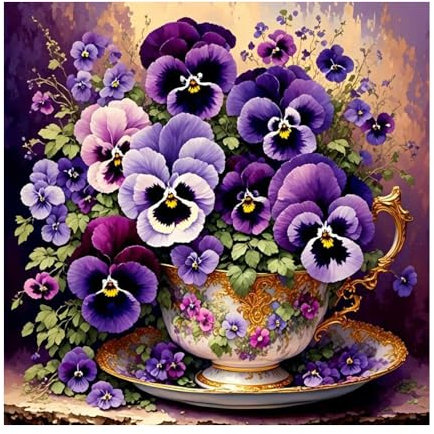 DCIDBEI Groß und KlarPerlenbilder Erwachsene Blumen Orchidee Phalaenopsis 40x40cm Diamond Painting Lila Blumen Diamond Painting Erwachsene Vintage Malen nach Zahlen Orchidee Schönheit Edel Anmut