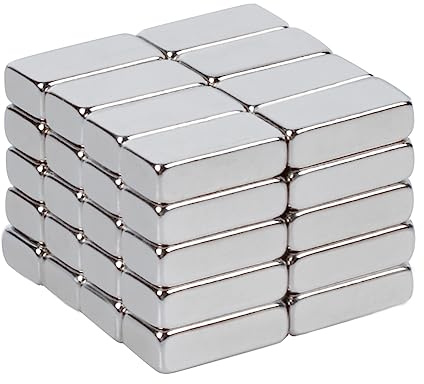 Aenienoe Magnete Kleine Rechteckig Neodym Magnete Extra Stark 10x5x3mm Mini Magneten für Pinnwand Magnettafel Kühlschrank Whiteboard Handwerk Fotos Magneten 40 Stück