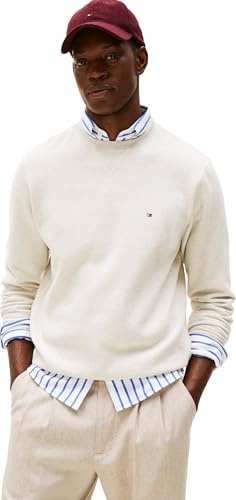 Tommy Hilfiger Uomo Felpa Seasonal Fleece con Scollo Rotondo