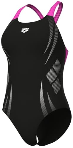 ARENA Poseidonia Pro Back Badeanzug für Damen, Farbe:Schwarz, Größe:46