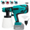 Fence Paint Sprayer Compatible with Makita 18V Battery, Cordless HVLP Paint Spray Gun with 4 Copper Nozzles and 3 Patterns for Sheds, Walls, Ceiling, Cabinets, Doors (Battery Not Included)