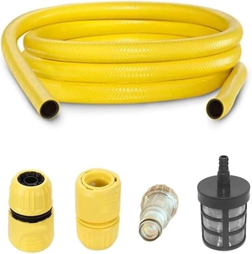 Suction Hose Pine with Quick Coupling & Filter for Pressure Washer Karcher K2 K3 K4 K5 K6 K7 Kärcher Series & Bosch AQT Series High Pressure Car Washing (3M)