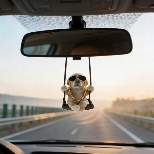 YUZHEDM Auto Deko Auto Labrador-Ornament Deko Innenraum Autozubehör Innenraum Deko, Lustige Schweinchen AnhäNger Für Autospiegel, Türen, Zuhause 1 Packung Einzigartige Geschenkauswah