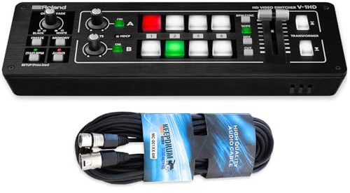Roland V-1HD+ A/V Video Switcher HD Plus mit keepdrum XLR-Kabel