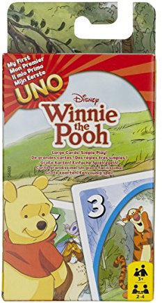 Mattel Games 54480 UNO Junior Winnie Puuh Kartenspiel für Kinder, geeignet für 2 - 4 Spieler, Spieldauer ca. 15 Minuten, ab 7 Jahren